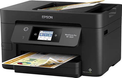 Epson Workforce Pro WF-4830 All-in-One Wireless Color Inkjet Printer, Black - Print Scan Copy Fax - 25 ppm, 4800 x 2400 dpi, Auto Duplex Printing, 50-Sheet ADF, 500-Sheet, 4. . Epson workforce pro wf3820 wireless allinone printer